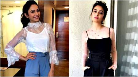 Rakul Preet Singh and Kriti Kharbanda show us different ways to wear semi-sheer outfits