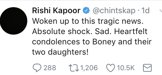 Rishi Kapoor on sridevi