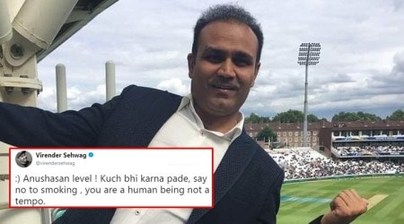 Sehwag’s extreme advice on how to say ‘no to smoking’ gets quite a laugh on the Internet