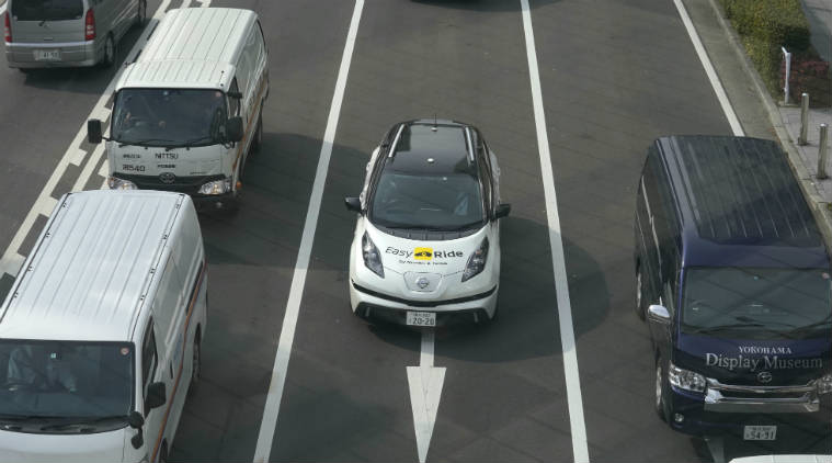 Nissan semi-autonomous technology, Easy Ride service, Tesla AutoPilot, self-driving cars, Nissan Easy Ride, driverless technology, Waymo, mobility services, cyber security, digital map 