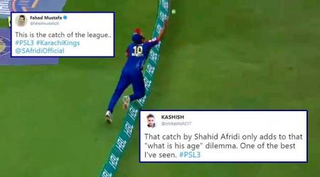 Shahid Afridi’s sensational one-handed catch adds to the ‘what’s his age’ dilemma on Twitter