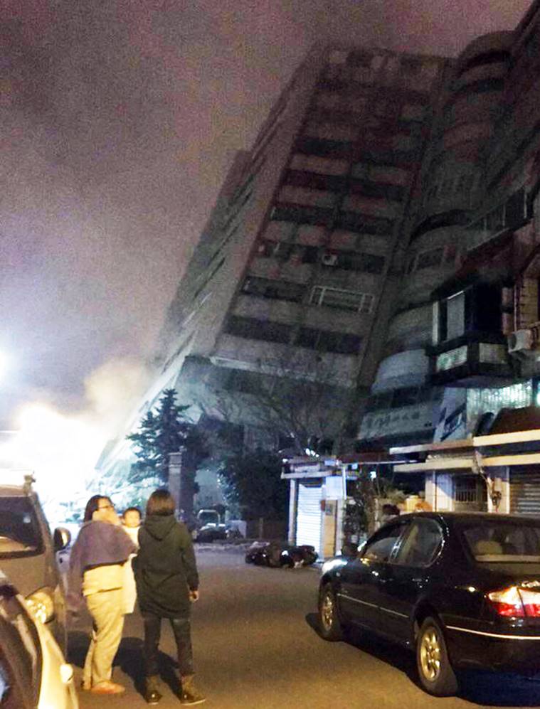 At least two killed, buildings collapse in magnitude 6.4 Taiwan quake
