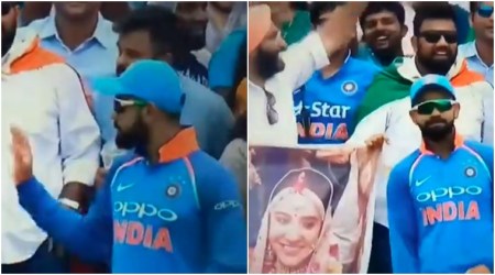 VIDEO: Fans holding Virushka’s wedding banner at Ind vs SA 2nd ODI leaves Virat Kohli smiling