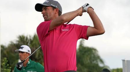 Webb Simpson, Alex Noren share lead in Florida, Tiger Woods shoots even par