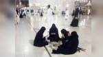 Photo of four women in hijab playing board games at Khana-e-Kaaba has gone viral