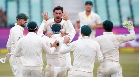 Swinging Mitchell Starc moves Australia one wicket from victory against South Africa
