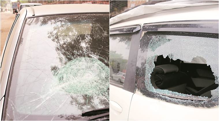 Chandigarh, two arrested for smashing windshield, Dadumajra crime, Chandigarh crime, Indian Express