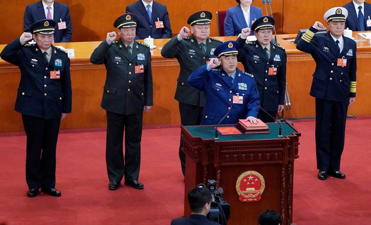  china defence minister, new china cabinet, new defence minister china, lt gen wei fenghe, xi jinping new ministers, indian express