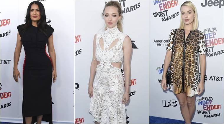 Independent Spirit Awards 2018, Independent Spirit Awards 2018 Salma Hayek, Independent Spirit Awards 2018 Amanda Seyfried, Robert Pattinson, Independent Spirit Awards 2018 Abigail Spencer, Independent Spirit Awards 2018 best and worst dressed, indian express, indian express news