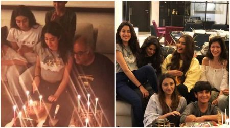 Janhvi Kapoor cuts birthday cake with Sonam, Rhea, Khushi and Anshula