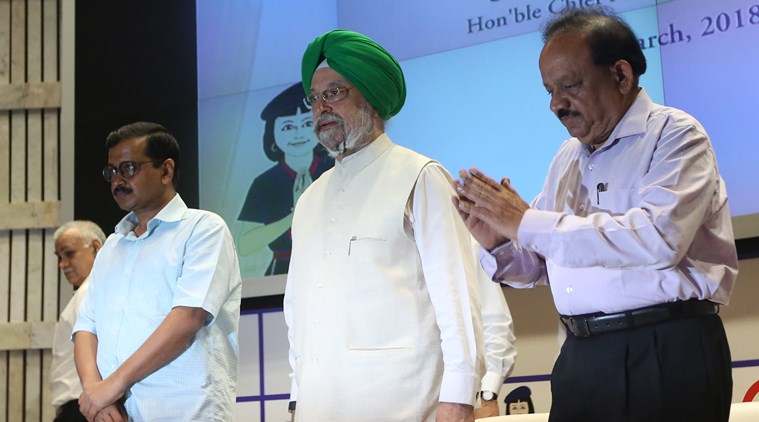 Pink line, Pink Line meto launch, delhi metro pink line, arvind kejriwal, delhi cm, Hardeep singh puri, delhi metro pink line route map, delhi news, indian express news