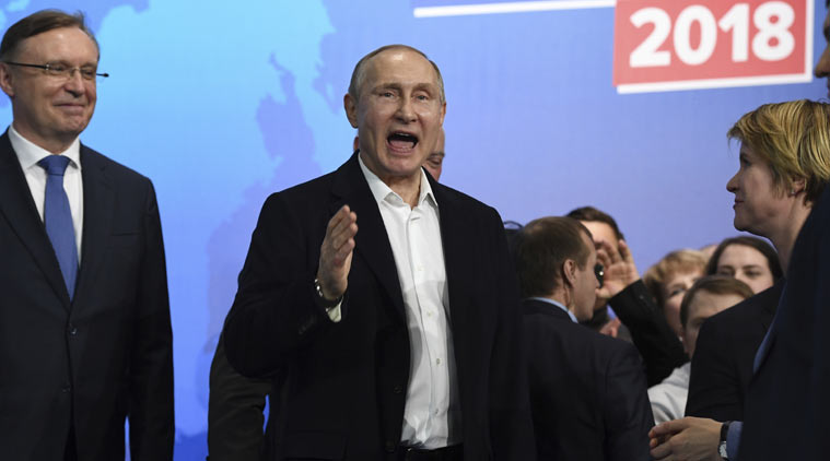 Image result for Vladimir Putin wins in presidential election