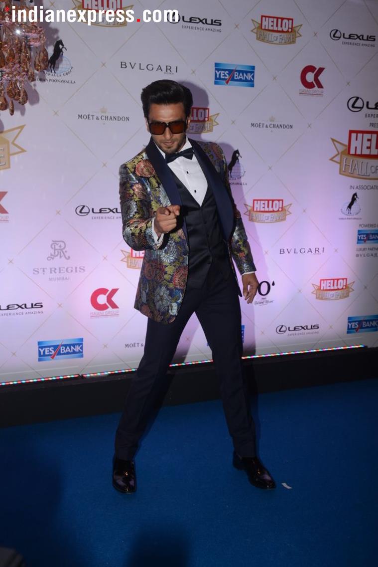 ranveer singh at the hall of fame award