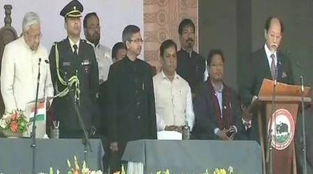 Rio is back at helm of Nagaland and there was a message for the state on stage