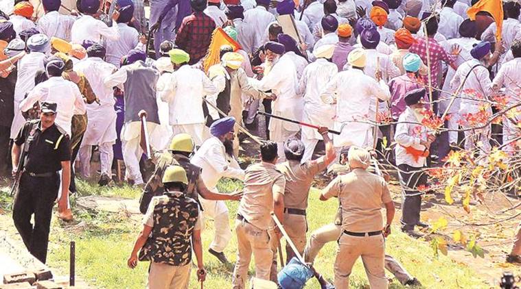 chandigarh police, police use water cannons, shiromani akali dal protest, sad supporters protest, punjab assembly protest, punjab news, vijay sampla