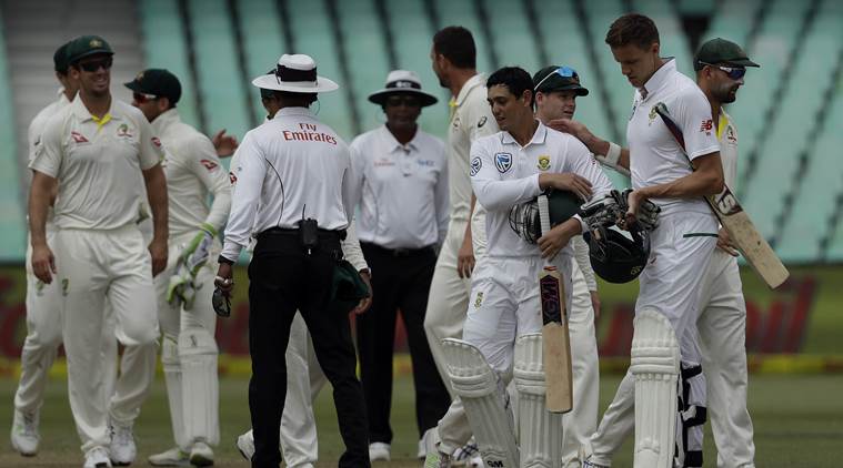 David warner, quinton de kock, Shane Warne, warner de kock video, south africa vs australia, sa vs aus, warner de kock fight, cricket news, sports news, indian express