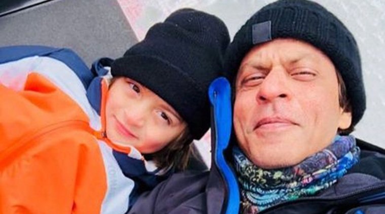 shah rukh khan and abram photos
