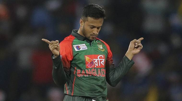 Shakib al Hasan is the first Bangladeshi player to take 500 international wickets. (Photo - Indian Express)