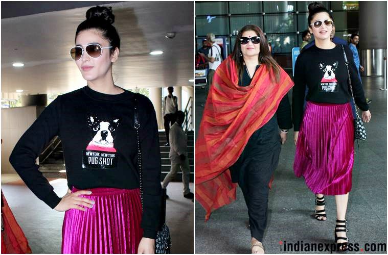 airport fashion, airport style, Karan Johar, Kangana Ranaut, Kriti Sanon, Shruti Haasan, Malaika Arora, Tamannaah Bhatia, Kiara Advani, bollywood celeb airport fashion, celeb fashion, bollywood fashion, indian express, indian express news