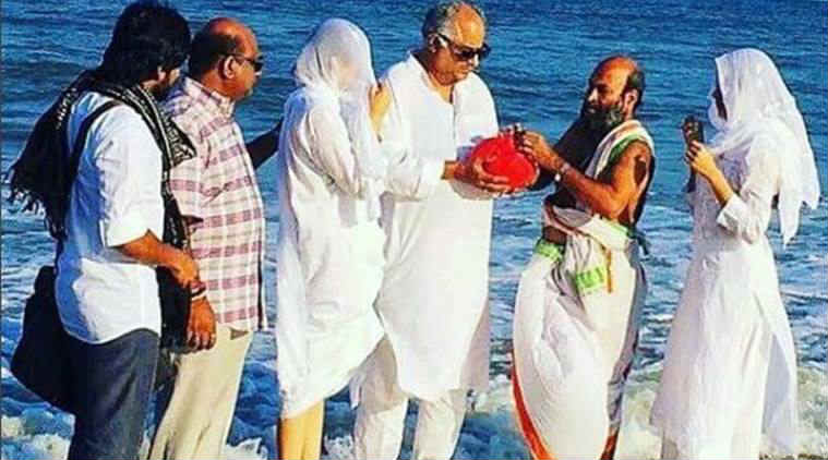 Sridevi's ashes immersed in Rameswaram