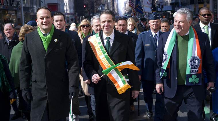 st patrick's day, irish pm, new york, manhattan, st patricks day parade, fifth avenue, indian express
