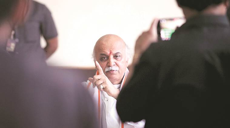 ‘Parliament should ensure that only Ram temple comes up at the site, and not Babri Masjid,’ said Togadia.  (Express)