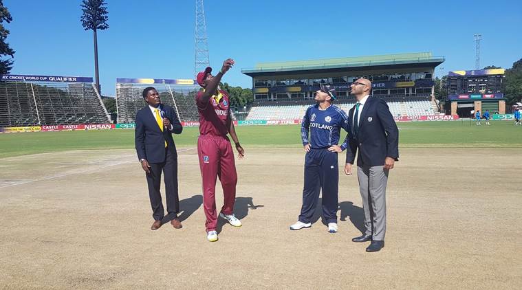 West Indies are playing Scotland in ICC 2019 World Cup qualifier.