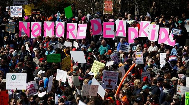 US tighter gun control, tighter gun control US, US gun control, United States tighter gun control, Massive crowds, Massive crowds rally US, World News, Latest World News, Indian Express News