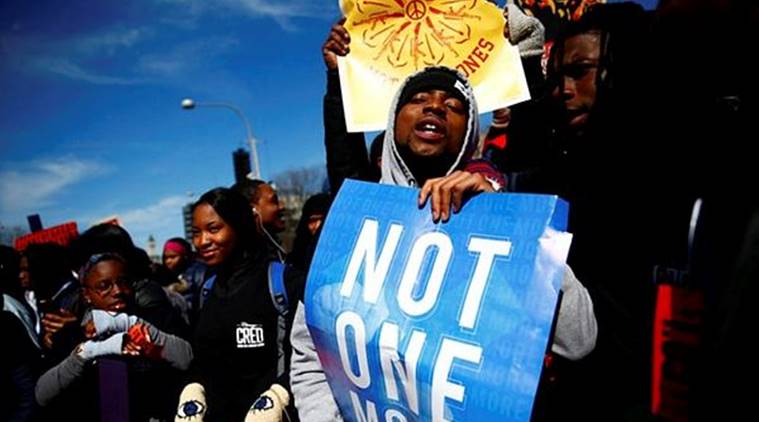 US tighter gun control, tighter gun control US, US gun control, United States tighter gun control, Massive crowds, Massive crowds rally US, World News, Latest World News, Indian Express News