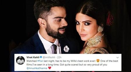 Virat Kohli’s verdict on Anushka Sharma’s Pari:  My wife’s best work ever