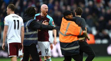 Chaos reigns as West Ham lose 3-0 at home to Burnley; Mark Noble floors one fan
