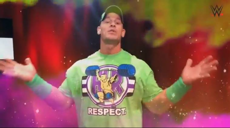 Holi 2018, WWE Holi, John Cena, Jinder Mahal, wwe john cena, john cena holi, john cena holi wishes, kavita devi, wwe India, wwe holi