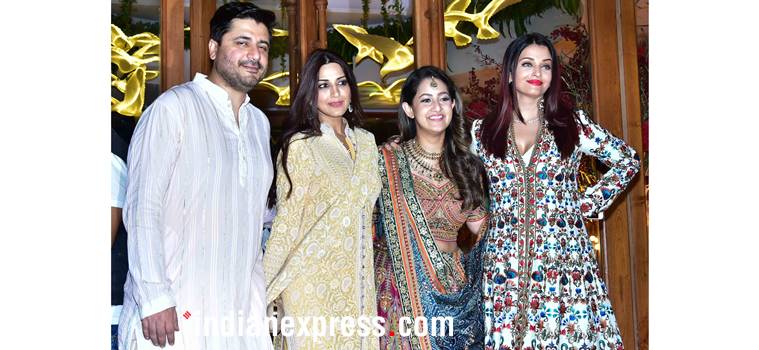 Aishwarya Rai Bachchan, Aishwarya Rai Bachchan latest photos, Aishwarya Rai Bachchan fashion, Sonam Kapoor, Sonam Kapoor fashion, Sara Ali Khan, Sara Ali Khan fashion, sandeep khosla niece wedding, indian express, indian express news