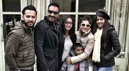 Ajay Devgn rings in 49th birthday with Kajol and kids in Paris