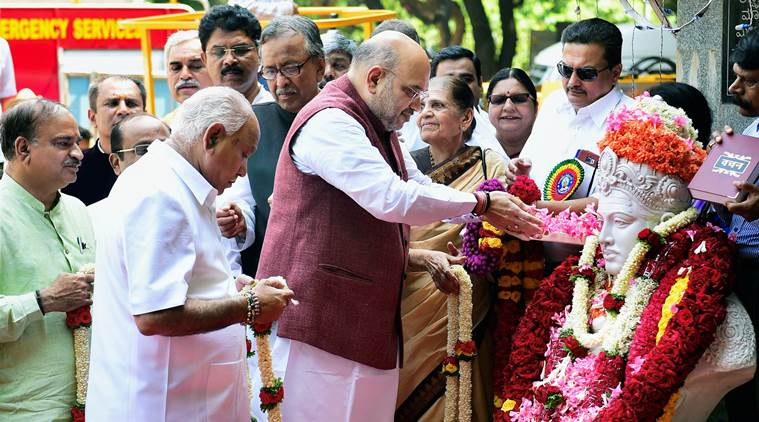 karnataka assembly elections 2018, amit shah, rahul gandhi, saffron terror, amit shah in bengaluru, bjp, congress