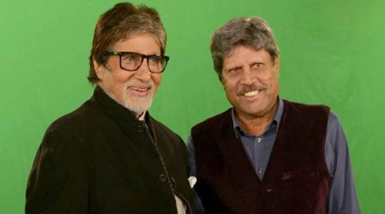 Kapil Dev with Amitabh Bachchan
