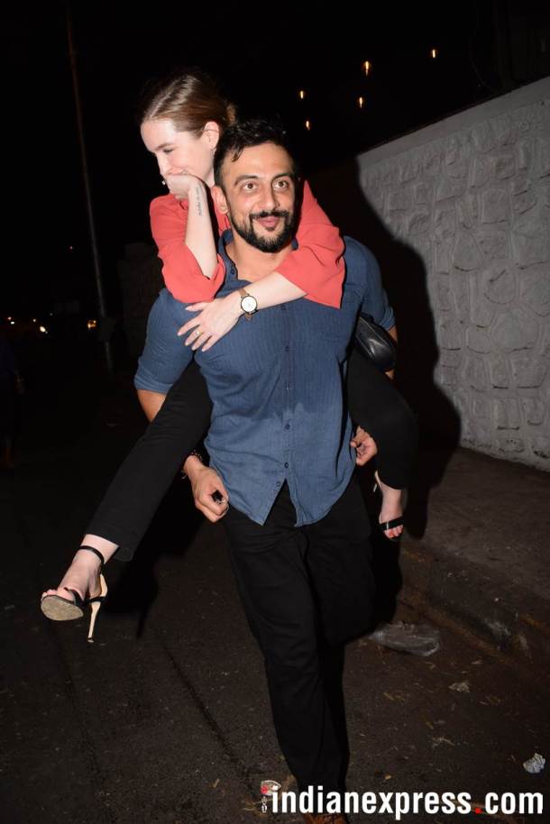 Arunoday Singh with wife Lee Elton