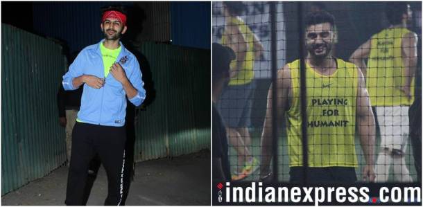 kartik aryan and arjun kapoor football photos