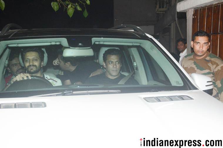 salman khan at his mumbai residence