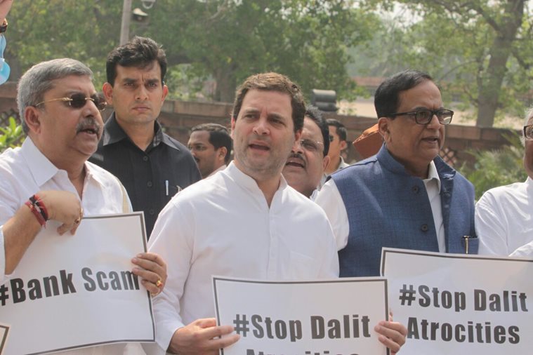 Sonia Gandhi, Rahul Gandhi lead Opposition protest outside Parliament