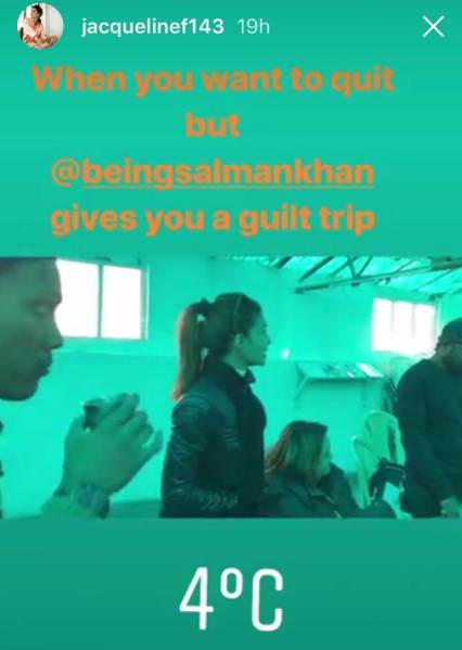 jacqueline fernandez on the sets of race 3