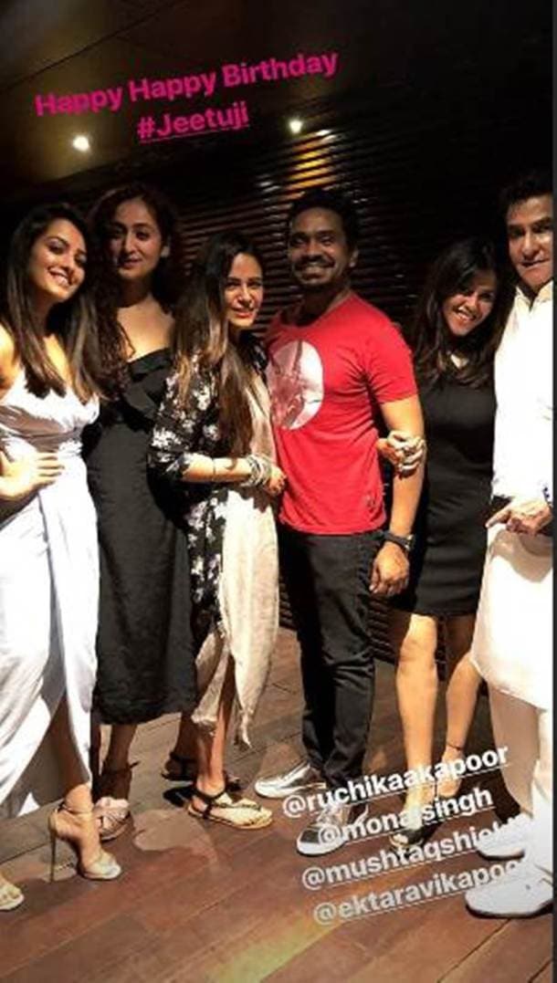 jeetendra birthday bash inside photo ekta