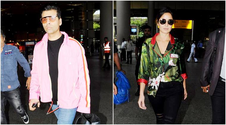 Katrina Kaif, Karan Johar, Celeb airport looks, Katrina kaif airport looks, karan johar fashion, celeb fashion, fashion tips, celeb fashion tips, lifestyle news, fashion tips, indian express, indian express news