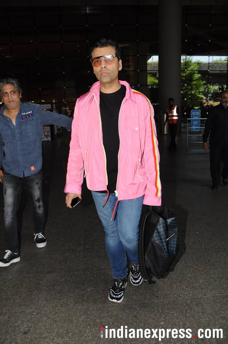 Katrina Kaif, Karan Johar, Celeb airport looks, Katrina kaif airport looks, karan johar fashion, celeb fashion, fashion tips, celeb fashion tips, lifestyle news, fashion tips, indian express, indian express news