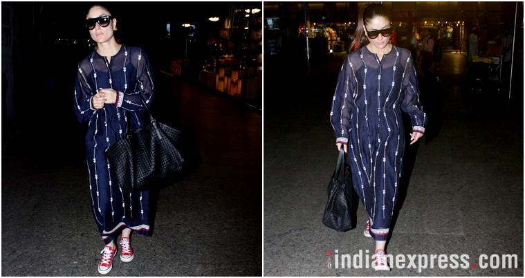 Kareena Kapoor Khan, Kareena Kapoor Khan airport fashion, Kareena Kapoor Khan airpot style, Kareena Kapoor Khan latest news, Kareena Kapoor Khan latest photos, celeb fashion, bollywood fashion, indian express, indian express news