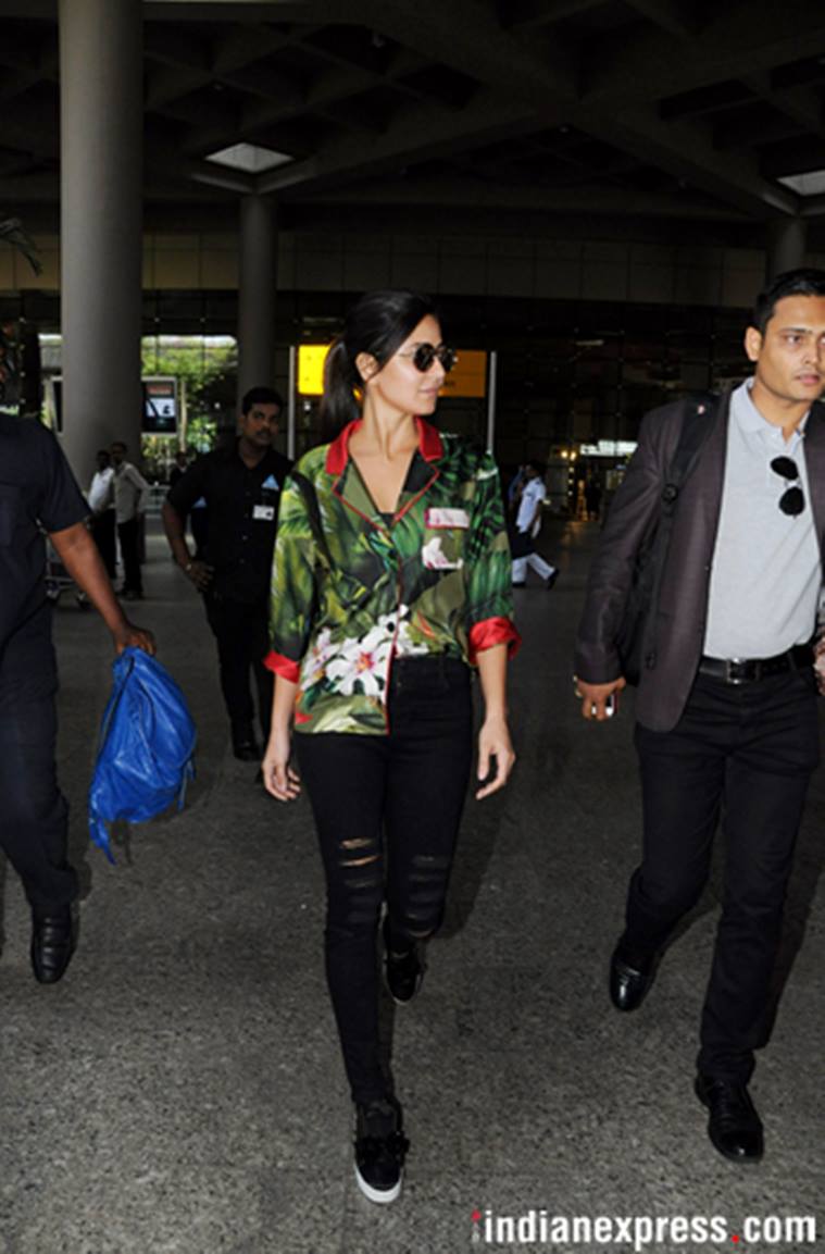 Katrina Kaif, Karan Johar, Celeb airport looks, Katrina kaif airport looks, karan johar fashion, celeb fashion, fashion tips, celeb fashion tips, lifestyle news, fashion tips, indian express, indian express news