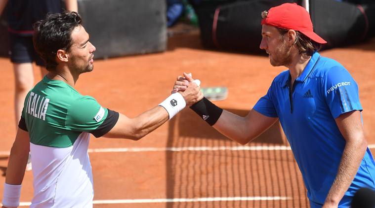 Davis Cup, Davis Cup news, Davis Cup updates, France vs Italy, Lucas Pouille, Fabio Fognini, sports news, tennis, Indian Express