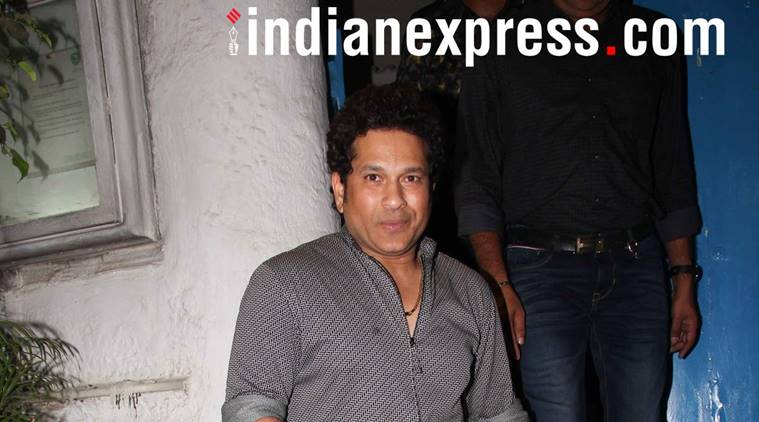 Sachin Tendulkar at his birthday in Mumbai