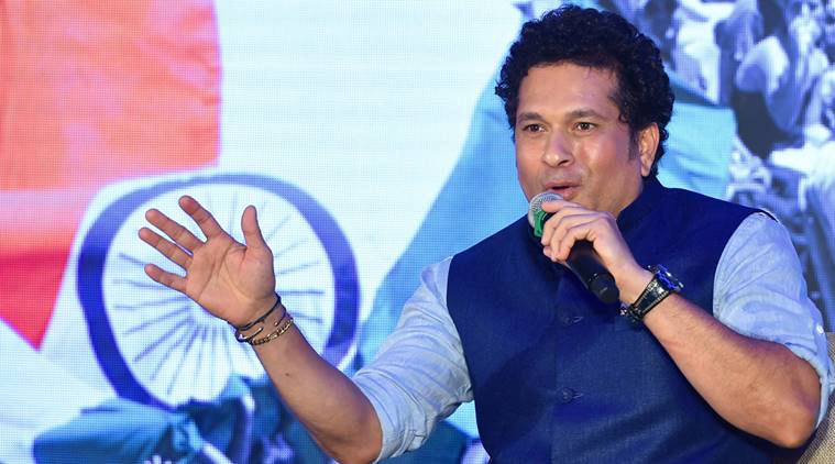 Sachin Tendulkar at a book launch in Mumbai