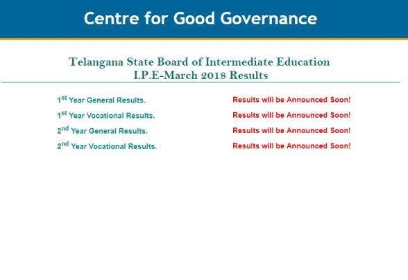 ts inter results date, inter result 2018